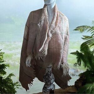 ❄️ 50% off winter Glen Cree vintage Scotland mohair oversized cape shawl blanket